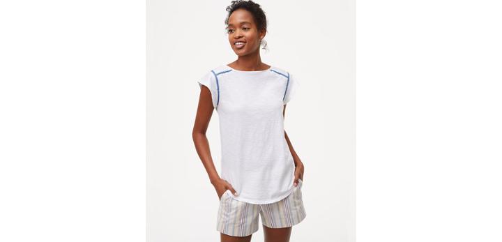 Loft Crochet Vintage Soft Flutter Tee