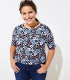 Loft Plus Paisley Vintage Soft Elbow Sleeve Tee