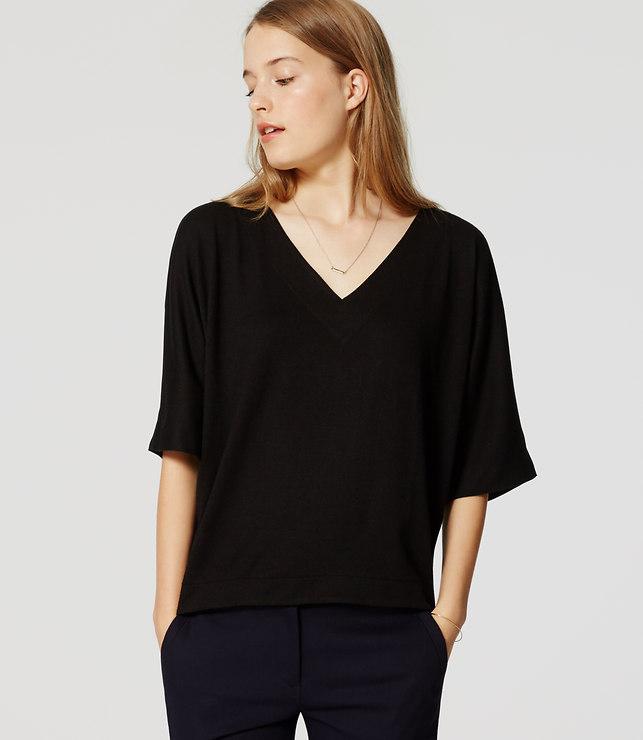 Loft Mixed Media Dolman Top