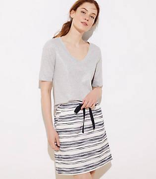Loft Shimmer Vintage Soft V-neck Tee