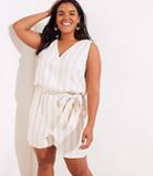 Loft Plus Striped Double V Romper