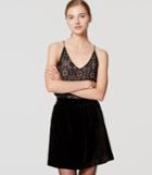 Loft Gathered Velvet Skirt