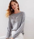 Loft Speckled Draped Sleeve Sweater