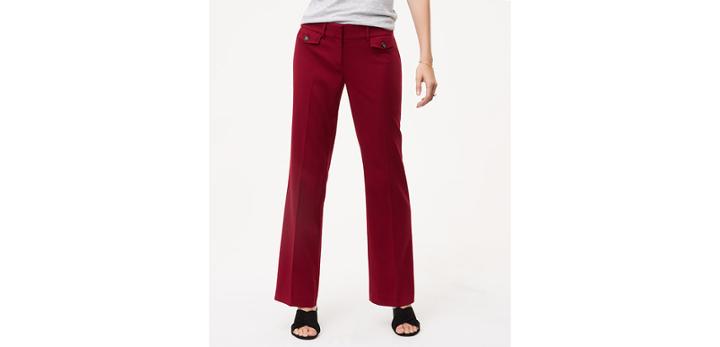 Loft Trousers With Button Pockets In Julie Fit