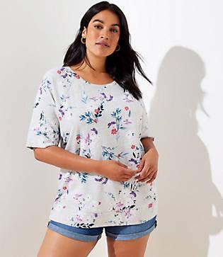 Loft Plus Bouquet Sweatshirt Tee
