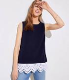 Loft Eyelet Sweater Tank