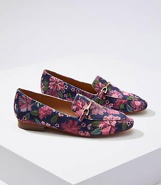 Loft Floral Velvet Modern Loafers