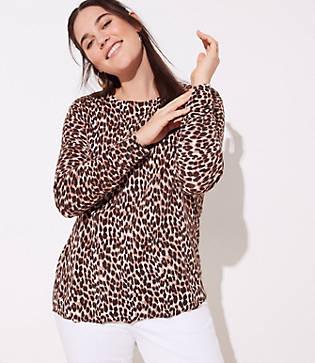 Loft Plus Leopard Print Sweater