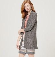 Loft Ribbed Open Cardigan