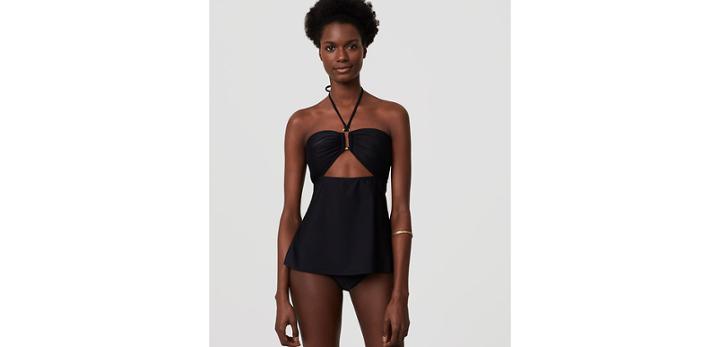 Loft Beach Ring Halter Tankini Top