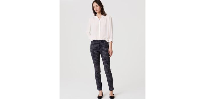Loft Diamond Essential Skinny Ankle Pants In Marisa Fit