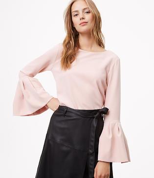Loft Doubleweave Bell Sleeve Top