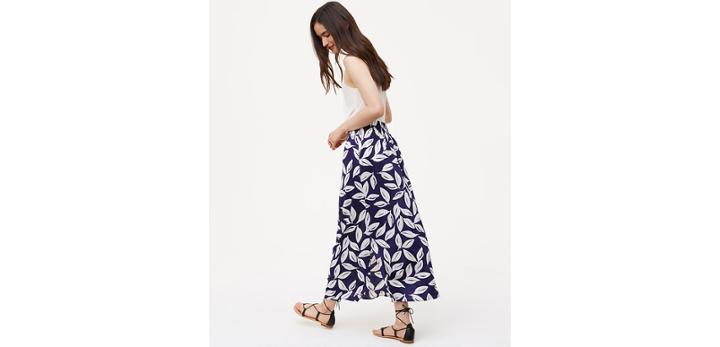 Loft Leafy Pocket Maxi Skirt