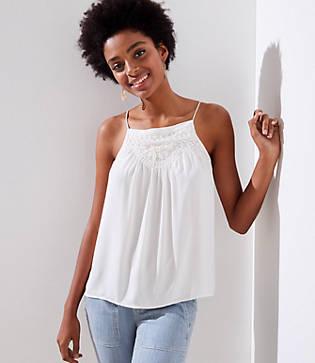 Loft Crochet Neck Cami