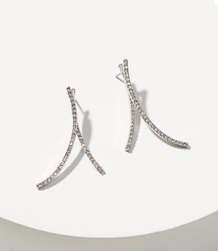 Loft Pave Curve Earrings