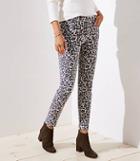 Loft Curvy Skinny Jeans In Leopard Print