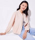 Loft Ruffle Collar Bomber Jacket