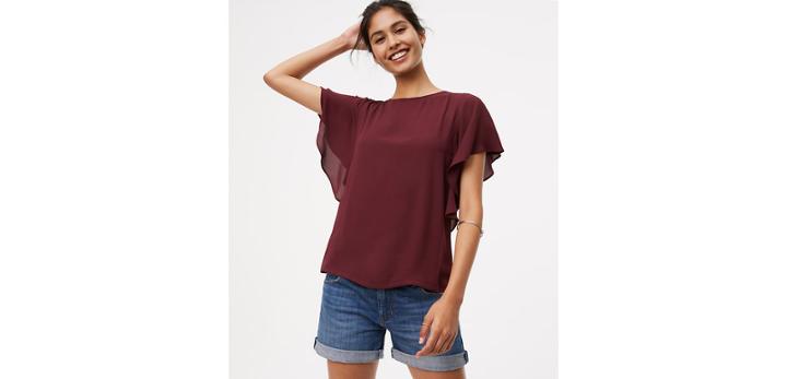 Loft Tie Back Dolman Top