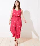 Loft Plus Polka Dot Wide Leg Crop Jumpsuit