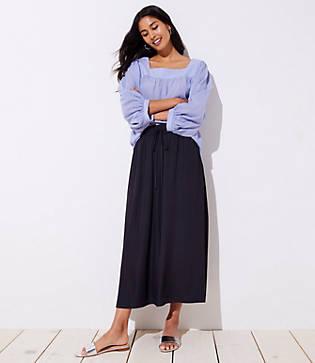Loft Slit Drawstring Pocket Maxi Skirt