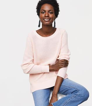 Loft Mixed Rib Sweater