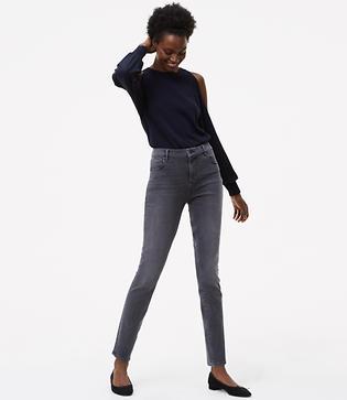 Loft Denim Performance Leggings In Vivid Grey Wash