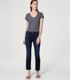 Loft Flare Crop Jeans In Vivid Dark Indigo