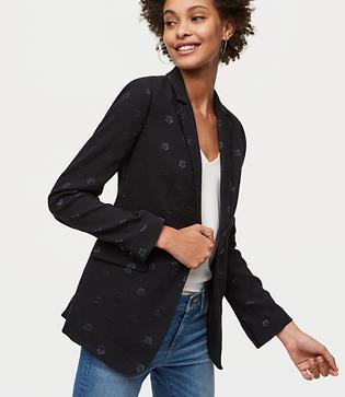 Loft Floral Jacquard Blazer