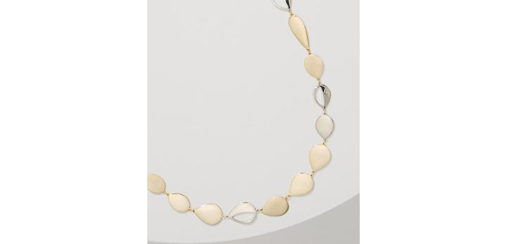 Loft Long Mixed Metallic Drop Necklace