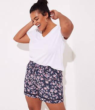Loft Plus Fluid Drawstring Shorts