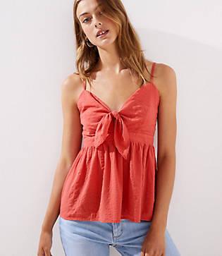 Loft Tie Front Flare Cami