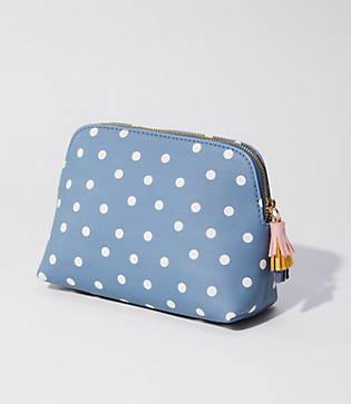 Loft Polka Dot Zip Pouch