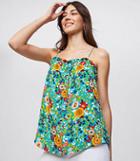 Loft Flowerbed Ruffle Strappy Cami