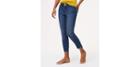 Loft Curvy Step Hem Skinny Jeans In Pure Dark Indigo Wash
