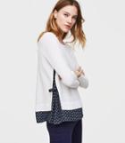Loft Floral Side Tie Two In One Sweater