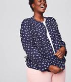Loft Plus Floral Ruffle Bomber Jacket
