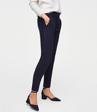 Loft Slim Ribbon Trim Pants In Julie Fit