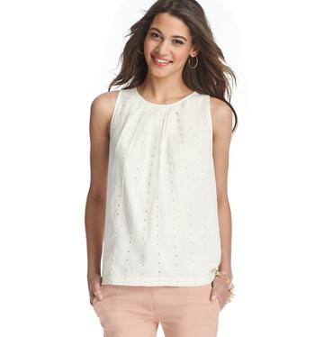 Loft Swingy Eyelet Shell