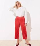 Loft Plus Velvet High Waist Slim Wide Leg Pants