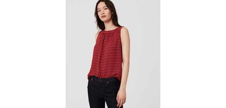 Loft Tiled Mixed Media Boatneck Shell
