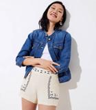 Loft Embroidered Pocket Shorts