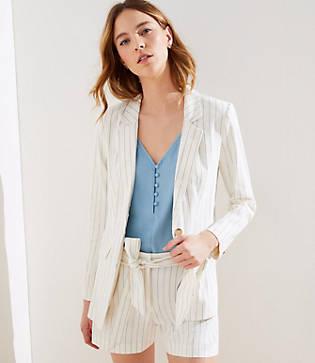 Loft Pinstriped Modern Blazer