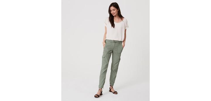 Loft Belted Cargo Pants