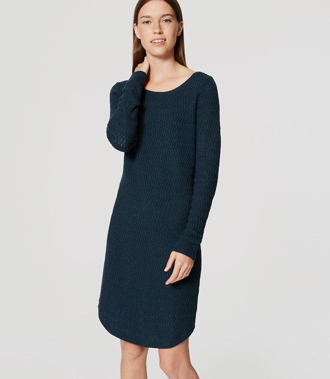 Loft Textured Sweater Dress
