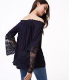 Loft Lace Bell Sleeve Off The Shoulder Top