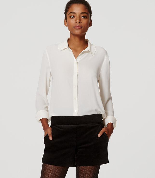 Loft Velvet Tuxedo Shorts