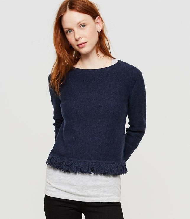 Loft Lou & Grey Fringe Sweater
