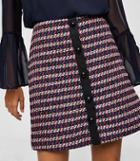 Loft Tweed Button Front Skirt