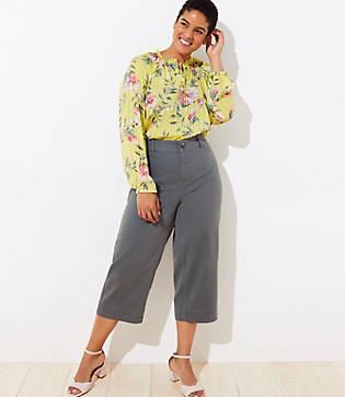 Loft Plus Wide Leg Pants In Camo