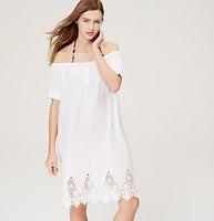Loft Beach Lacy Off The Shoulder Dress